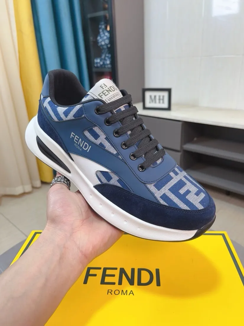 Men's men's shoes💰440🌹🌹[FENDI] Best-selling official website world premiere🔝Men's high-end brand of high-end shoes official website latest series: uppers are made of imported cowhide with specially designed fabrics➕mesh breathable lining. Make walking more convenient and comfortable! Compared with the official quality, Midea’s 1:1 replica. Create a fashionable personality to set off your uniqueness! A must-have for trendy men! Classic style. Men's sizes: 38-44.